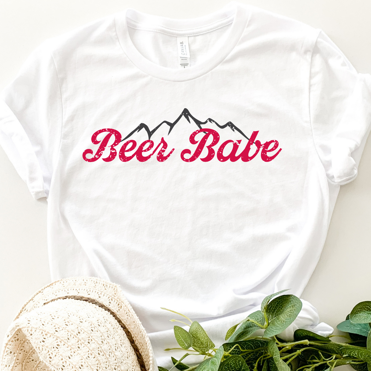 Beer Babe Short Sleeve Essential T Shirt - White