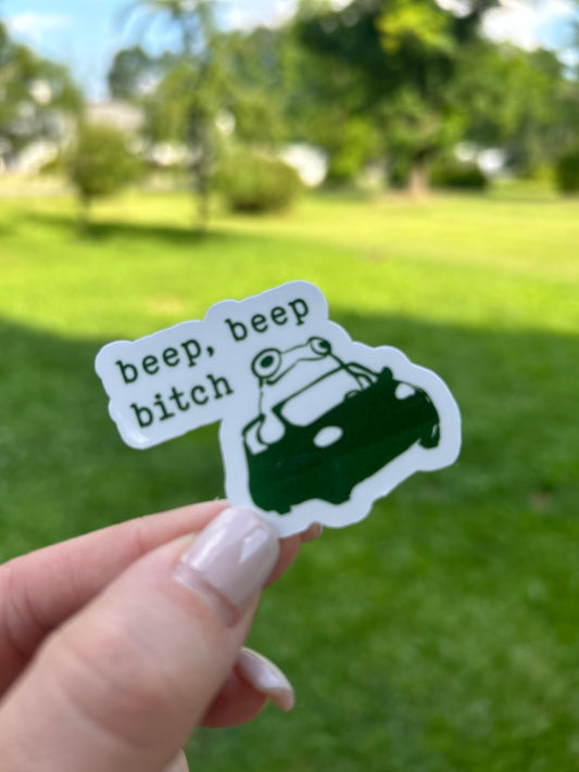 Beep Beep - Waterproof Sticker